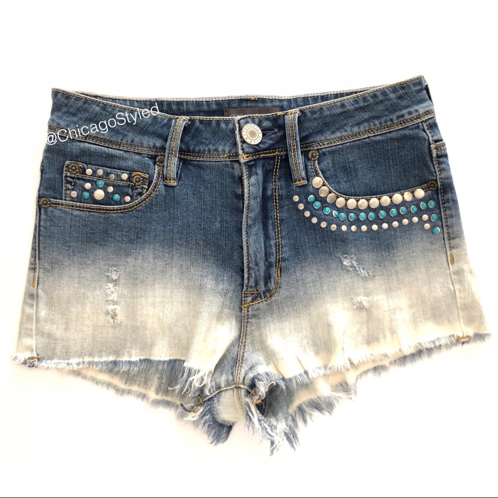 Kendall & Kylie • 3 • Ombré Studded Jean Shorts